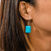 Wholesale Turquoise Rectangular Earrings JDC-ES-Weny005 Earrings 纹颖 Wholesale Jewelry JoyasDeChina Joyas De China