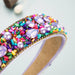 Wholesale Turquoise Rhinestone Fabric Pearl Crystal Headband JDC-HD-YiS005 Headband 镱森 Wholesale Jewelry JoyasDeChina Joyas De China