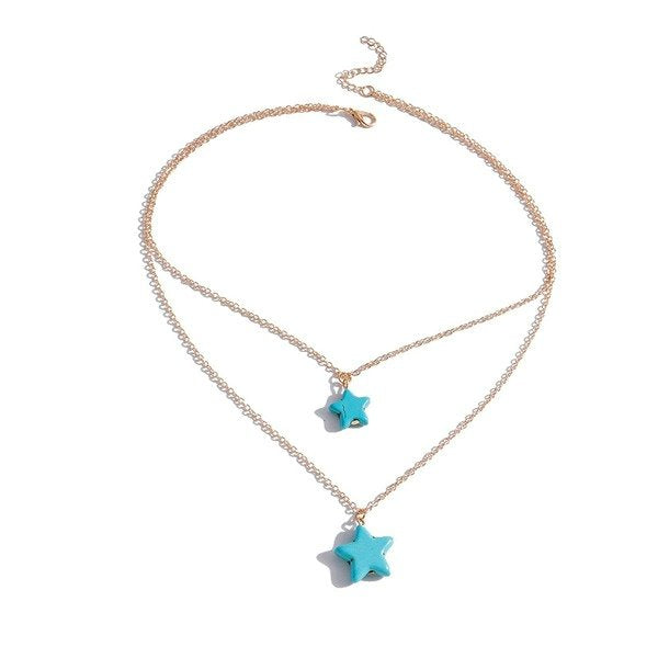 Wholesale Turquoise Star Necklace JDC-NE-Weny019 Bracelet 纹颖 Wholesale Jewelry JoyasDeChina Joyas De China