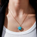 Wholesale Turquoise Star Necklace JDC-NE-Weny029 NECKLACE 纹颖 Wholesale Jewelry JoyasDeChina Joyas De China