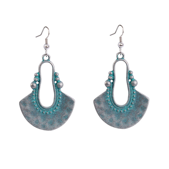 Wholesale turquoise vintage alloy earrings JDC-ES-ManY003 Earrings 满溢 Wholesale Jewelry JoyasDeChina Joyas De China