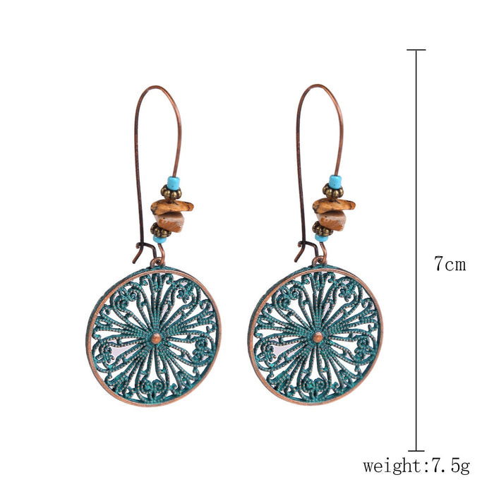 Wholesale turquoise vintage alloy earrings JDC-ES-ManY003 Earrings 满溢 9 Wholesale Jewelry JoyasDeChina Joyas De China