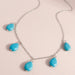 Wholesale Turquoise Water Drop Necklace JDC-NE-Weny013 NECKLACE 纹颖 Wholesale Jewelry JoyasDeChina Joyas De China