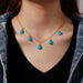 Wholesale Turquoise Water Drop Necklace JDC-NE-Weny013 NECKLACE 纹颖 Wholesale Jewelry JoyasDeChina Joyas De China