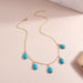 Wholesale Turquoise Water Drop Necklace JDC-NE-Weny013 NECKLACE 纹颖 Wholesale Jewelry JoyasDeChina Joyas De China