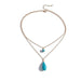 Wholesale Turquoise Water Drop Necklace JDC-NE-Weny021 NECKLACE 纹颖 Wholesale Jewelry JoyasDeChina Joyas De China