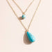 Wholesale Turquoise Water Drop Necklace JDC-NE-Weny021 NECKLACE 纹颖 Wholesale Jewelry JoyasDeChina Joyas De China