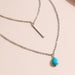 Wholesale Turquoise Water Drop Necklace JDC-NE-Weny025 NECKLACE 纹颖 Wholesale Jewelry JoyasDeChina Joyas De China