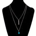 Wholesale Turquoise Water Drop Necklace JDC-NE-Weny025 NECKLACE 纹颖 gold Wholesale Jewelry JoyasDeChina Joyas De China