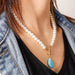 Wholesale Turquoise Water Drop Necklace JDC-NE-Weny030 NECKLACE 纹颖 Wholesale Jewelry JoyasDeChina Joyas De China