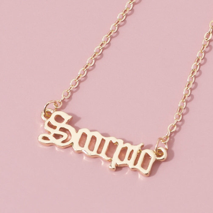 Wholesale twelve constellation alloy necklace JDC-NE-YiD008 Necklaces 宜达 10-Scorpio Wholesale Jewelry JoyasDeChina Joyas De China