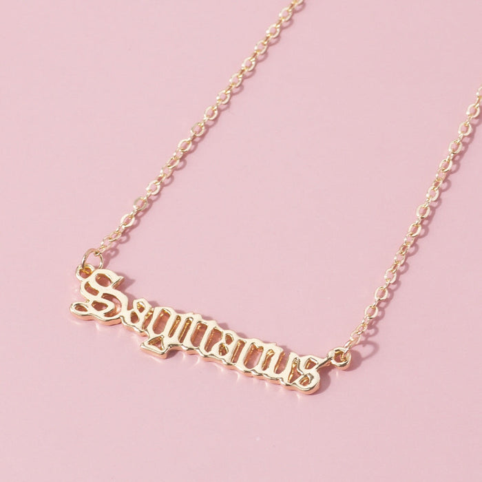 Wholesale twelve constellation alloy necklace JDC-NE-YiD008 Necklaces 宜达 11-Sagittarius Wholesale Jewelry JoyasDeChina Joyas De China