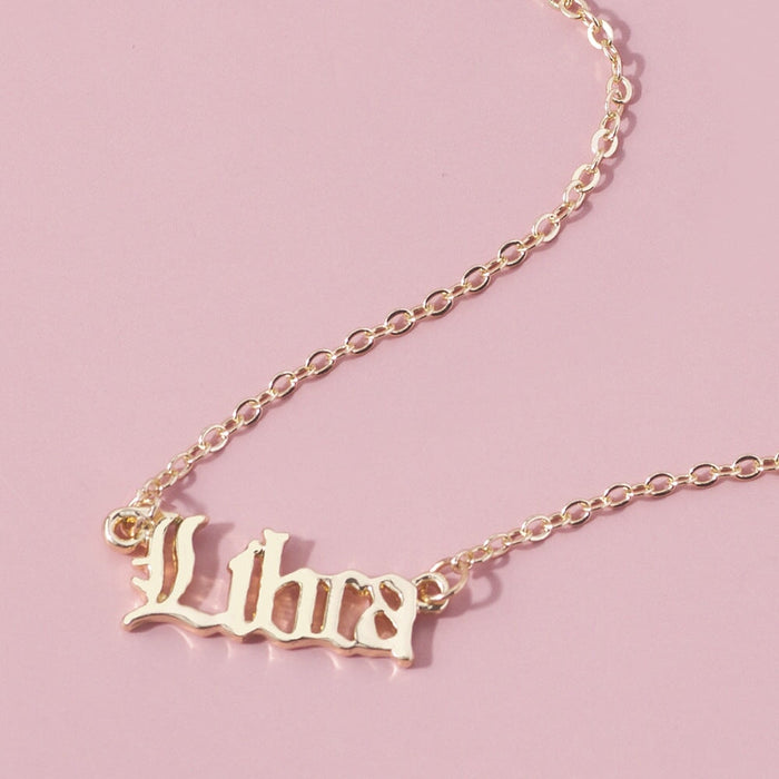 Wholesale twelve constellation alloy necklace JDC-NE-YiD008 Necklaces 宜达 Wholesale Jewelry JoyasDeChina Joyas De China