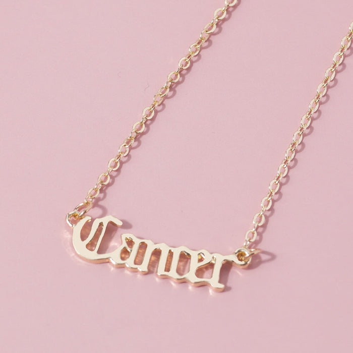 Wholesale twelve constellation alloy necklace JDC-NE-YiD008 Necklaces 宜达 6-Cancer Wholesale Jewelry JoyasDeChina Joyas De China
