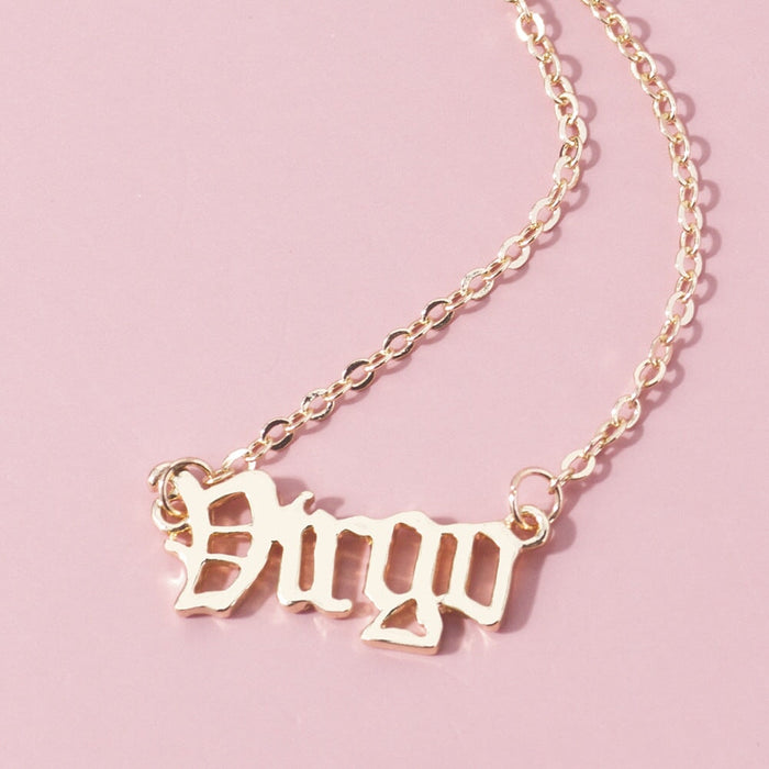 Wholesale twelve constellation alloy necklace JDC-NE-YiD008 Necklaces 宜达 Wholesale Jewelry JoyasDeChina Joyas De China