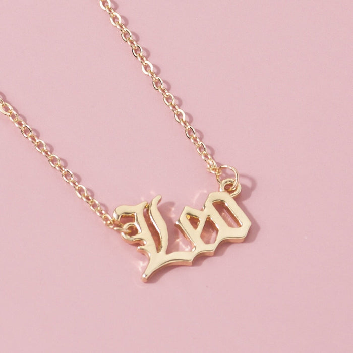 Wholesale twelve constellation alloy necklace JDC-NE-YiD008 Necklaces 宜达 7-Leo Wholesale Jewelry JoyasDeChina Joyas De China