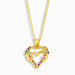 Wholesale two-petal diamond-encrusted Mother's Day Necklace JDC-NE-AOS012 Necklaces 翱昇 Wholesale Jewelry JoyasDeChina Joyas De China