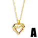 Wholesale two-petal diamond-encrusted Mother's Day Necklace JDC-NE-AOS012 Necklaces 翱昇 A Wholesale Jewelry JoyasDeChina Joyas De China