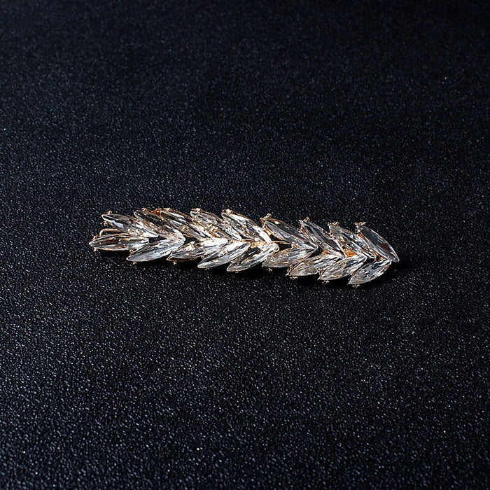 Wholesale V-shaped alloy crystal leaf hairpin JDC-HC-JE004 Hair Clips 璟恩 4 Wholesale Jewelry JoyasDeChina Joyas De China