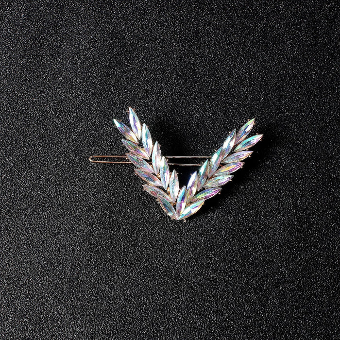 Wholesale V-shaped alloy crystal leaf hairpin JDC-HC-JE004 Hair Clips 璟恩 Wholesale Jewelry JoyasDeChina Joyas De China