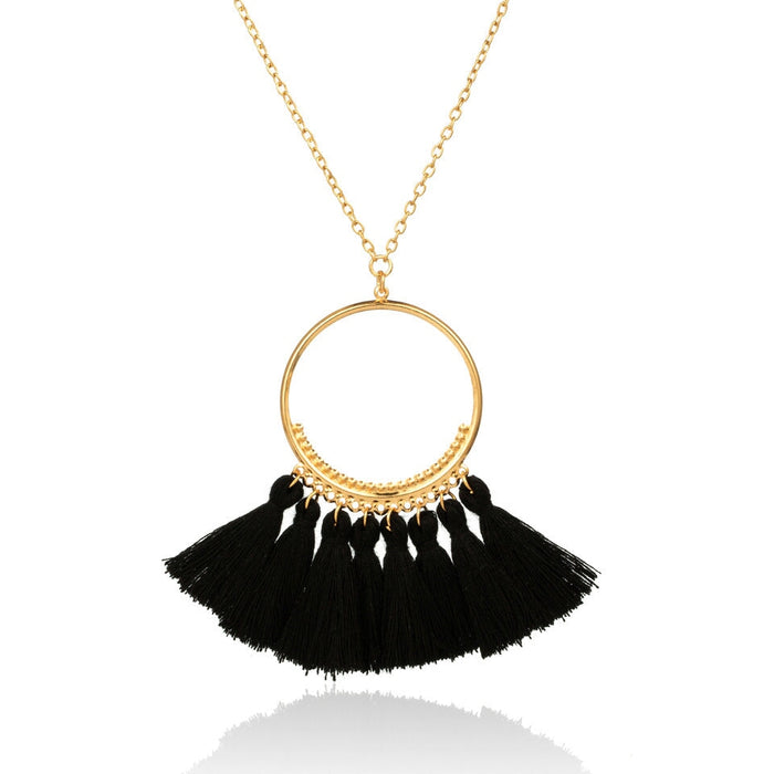 Wholesale vacation wind natural shell tassel alloy necklace JDC-NE-KJ208 Necklaces 坤杰 Wholesale Jewelry JoyasDeChina Joyas De China
