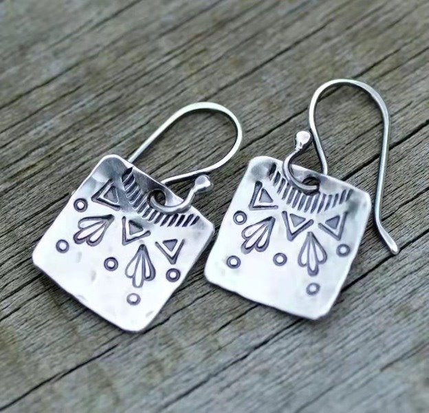 Wholesale vintage alloy engraving earrings JDC-ES-WN006 Earrings 薇妮 Wholesale Jewelry JoyasDeChina Joyas De China