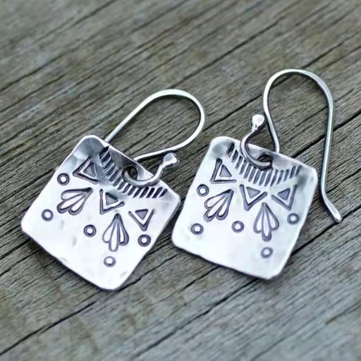 Wholesale vintage alloy engraving earrings JDC-ES-WN006 Earrings 薇妮 Wholesale Jewelry JoyasDeChina Joyas De China