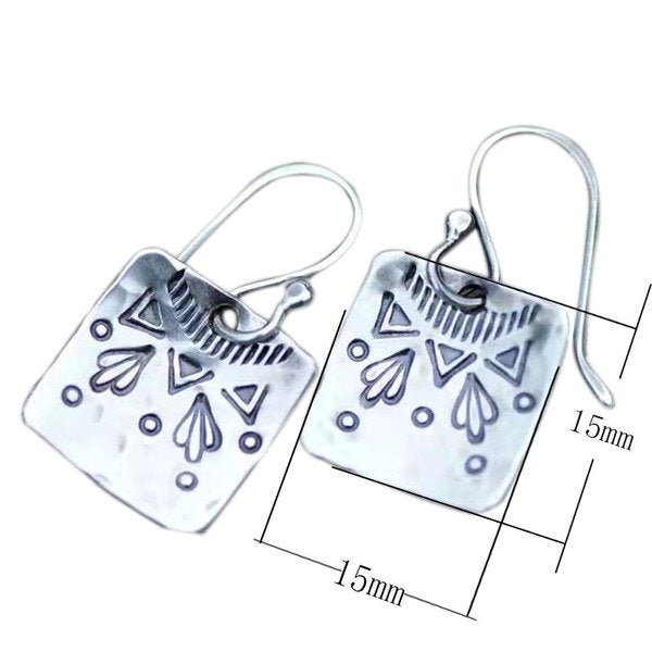 Wholesale vintage alloy engraving earrings JDC-ES-WN006 Earrings 薇妮 Wholesale Jewelry JoyasDeChina Joyas De China