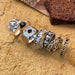 Wholesale vintage antique silver spades solitaire joint alloy ring 5 piece set JDC-RS-F076 Rings 韩之尚 07 Wholesale Jewelry JoyasDeChina Joyas De China