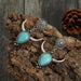 Wholesale vintage bull head water drop turquoise stud earrings JDC-ES-saip042 Earrings 赛蒲 1 Wholesale Jewelry JoyasDeChina Joyas De China
