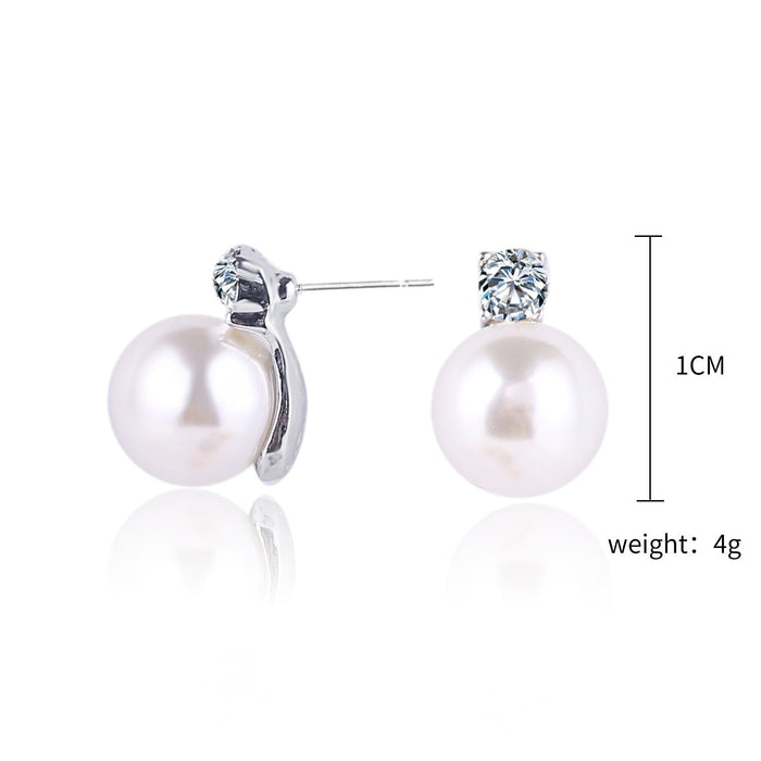 Wholesale vintage court style pearl stud earrings JDC-ES-ManY002 Earrings 满溢 Wholesale Jewelry JoyasDeChina Joyas De China