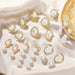 Wholesale vintage court style pearl stud earrings JDC-ES-ManY002 Earrings 满溢 Wholesale Jewelry JoyasDeChina Joyas De China