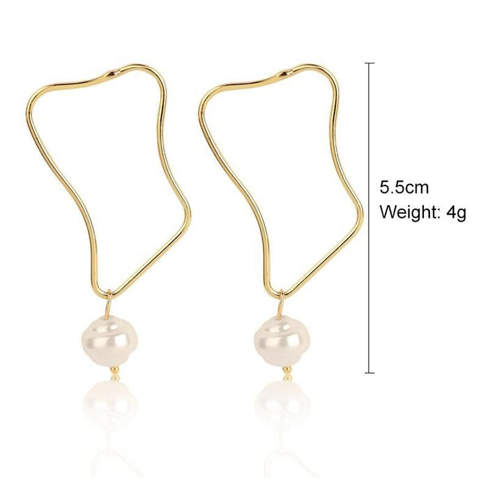 Wholesale vintage court style pearl stud earrings JDC-ES-ManY002 Earrings 满溢 Wholesale Jewelry JoyasDeChina Joyas De China