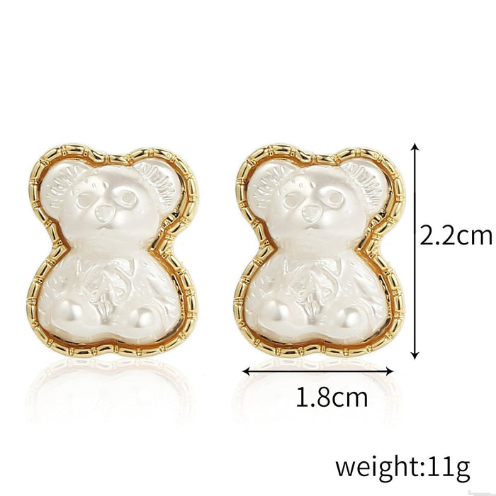Wholesale vintage court style pearl stud earrings JDC-ES-ManY002 Earrings 满溢 Wholesale Jewelry JoyasDeChina Joyas De China