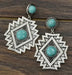 Wholesale vintage diamond turquoise earrings JDC-ES-saip035 Earrings 赛蒲 Wholesale Jewelry JoyasDeChina Joyas De China