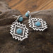 Wholesale vintage diamond turquoise earrings JDC-ES-saip035 Earrings 赛蒲 Wholesale Jewelry JoyasDeChina Joyas De China