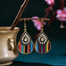 Wholesale vintage ethnic style weave diamond earrings JDC-ES-daiq023 Earrings 黛茜 Wholesale Jewelry JoyasDeChina Joyas De China