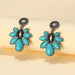 Wholesale vintage flower water drop turquoise earrings JDC-ES-saip030 Earrings 赛蒲 Wholesale Jewelry JoyasDeChina Joyas De China