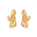 Wholesale Vintage Gold Matte Irregular Petal Alloy Earrings JDC-ES-D764 Earrings 晴雯 Wholesale Jewelry JoyasDeChina Joyas De China