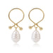 Wholesale vintage gold pearl geometric metal earrings JDC-ES-ManY011 Earrings 满溢 4 Wholesale Jewelry JoyasDeChina Joyas De China