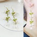 Wholesale vintage green orchid flower alloy earrings JDC-ES-HZQ008 Earrings 青之荷 Wholesale Jewelry JoyasDeChina Joyas De China