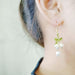 Wholesale vintage green orchid flower alloy earrings JDC-ES-HZQ008 Earrings 青之荷 Wholesale Jewelry JoyasDeChina Joyas De China