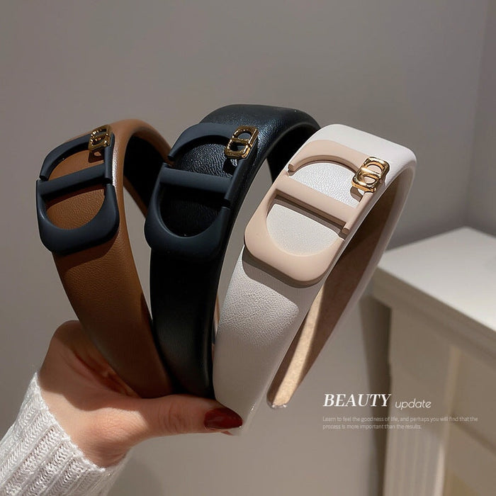 Wholesale vintage leather letter hair band (F)JDC-HD-BaoY003 Headband 宝钰 Wholesale Jewelry JoyasDeChina Joyas De China