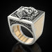 Wholesale vintage lion two-piece alloy ring JDC-RS-hengzi004 Rings 恒姿 Wholesale Jewelry JoyasDeChina Joyas De China