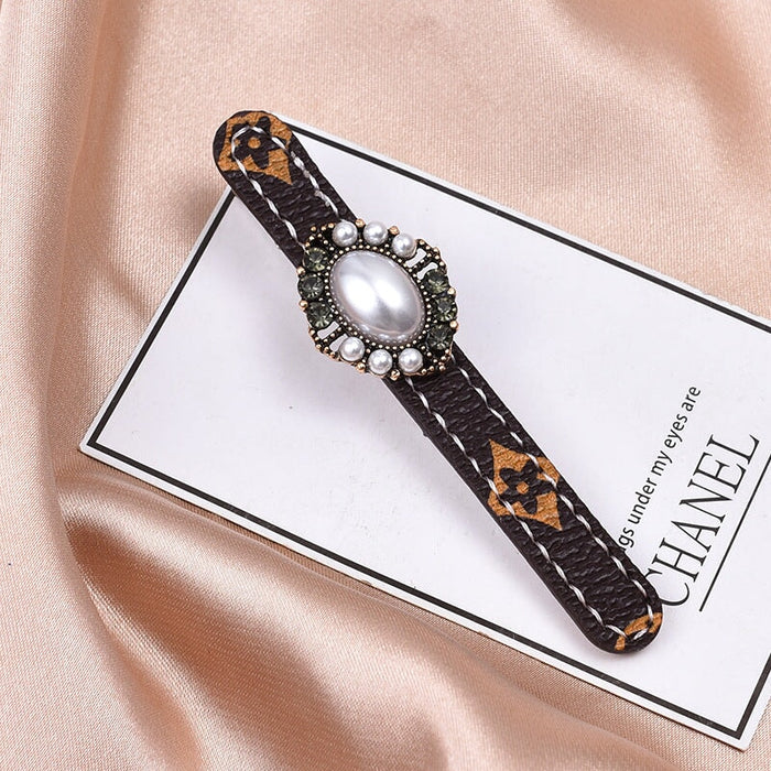 Wholesale Vintage Pearl Rhinestone Alloy HairPin (F)JDC-HC-RQ001 Hair Clips 瑞奇 11 Wholesale Jewelry JoyasDeChina Joyas De China