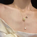 Wholesale vintage rose camellia flower necklace JDC-NE-CanZ001 Necklaces 阿柴 Floret Wholesale Jewelry JoyasDeChina Joyas De China