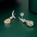 Wholesale vintage tassel yellow diamond water drop moon plated silver earrings JDC-ES-BZ016 Earrings 标志 Wholesale Jewelry JoyasDeChina Joyas De China