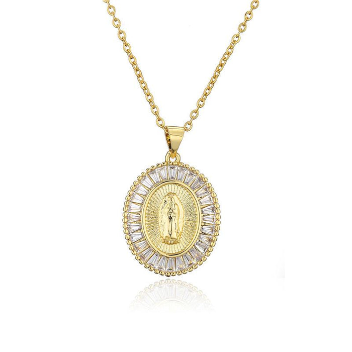 Bulk Jewelry Wholesale Vintage Virgin Mary necklace JDC-ag117 Wholesale factory from China YIWU China