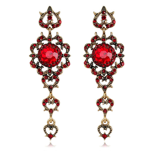 Wholesale vintage water drop tassel long alloy earrings JDC-ES-GSDB042 Earrings 丹比华比 Wholesale Jewelry JoyasDeChina Joyas De China