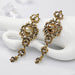 Wholesale vintage water drop tassel long alloy earrings JDC-ES-GSDB042 Earrings 丹比华比 Wholesale Jewelry JoyasDeChina Joyas De China